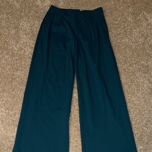 HALARA Women's Wide-Leg Trousers - Dark Teal